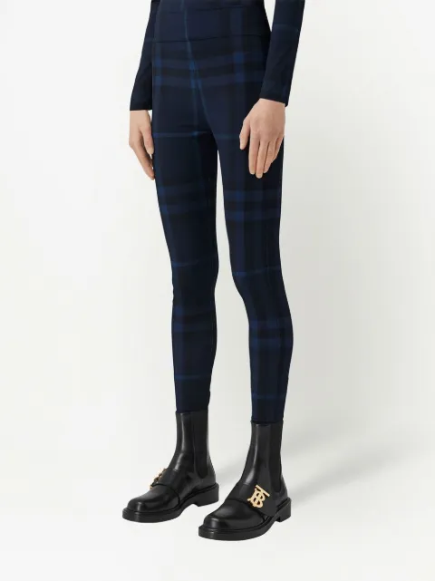 Burberry leggins con motivo a cuadros