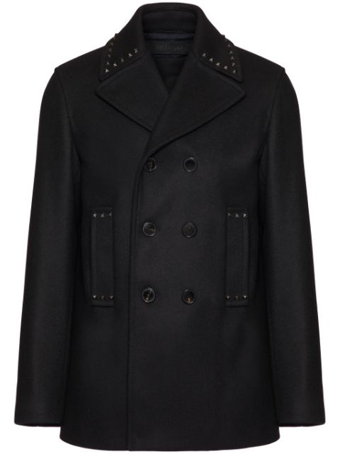 Valentino Garavani Untitled studed wool peacoat