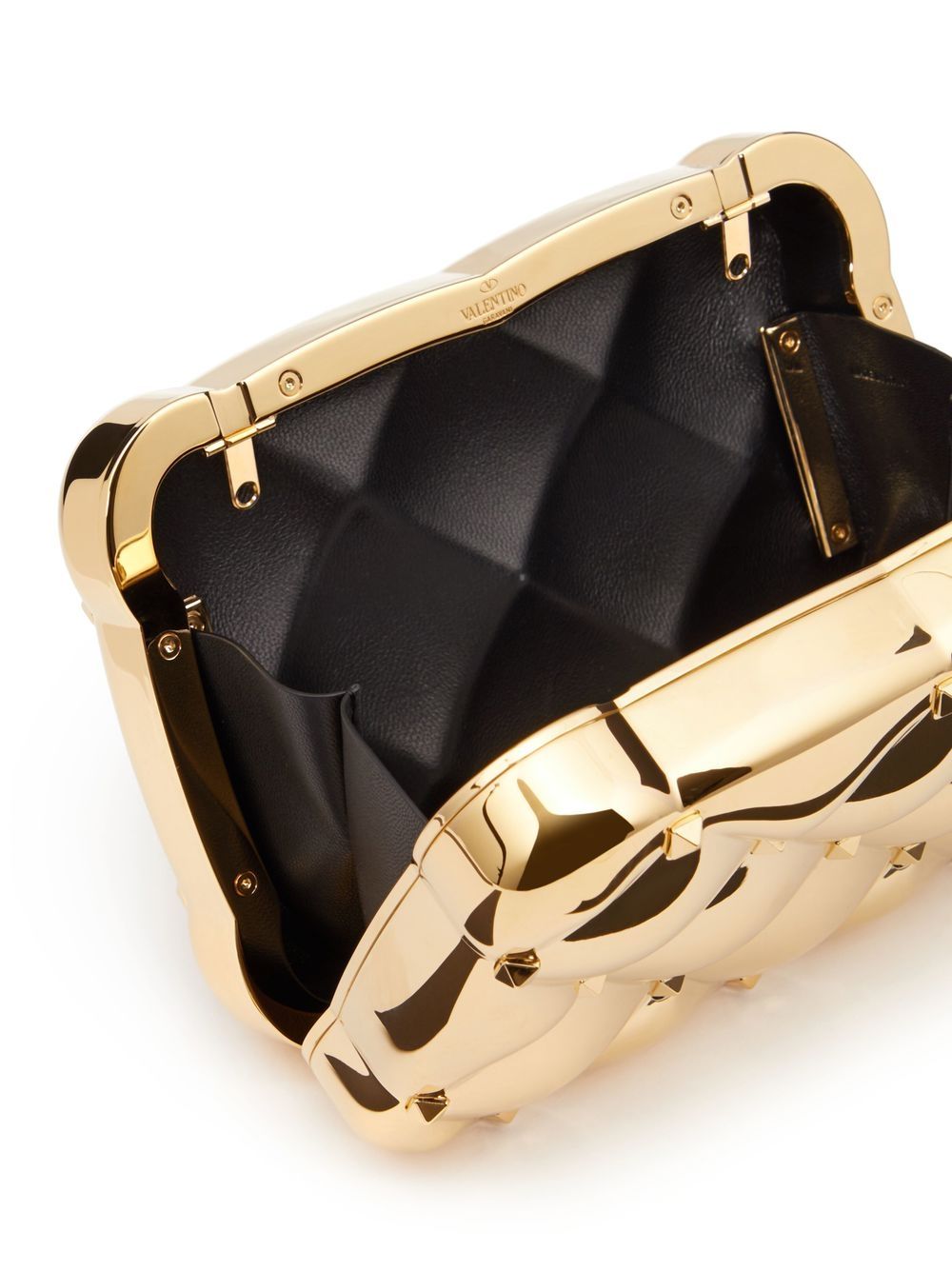 Valentino Garavani Rockstud Metallic Clutch Bag - Farfetch