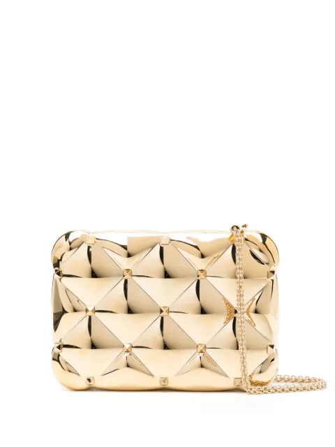 Valentino Garavani Rockstud metallic clutch bag