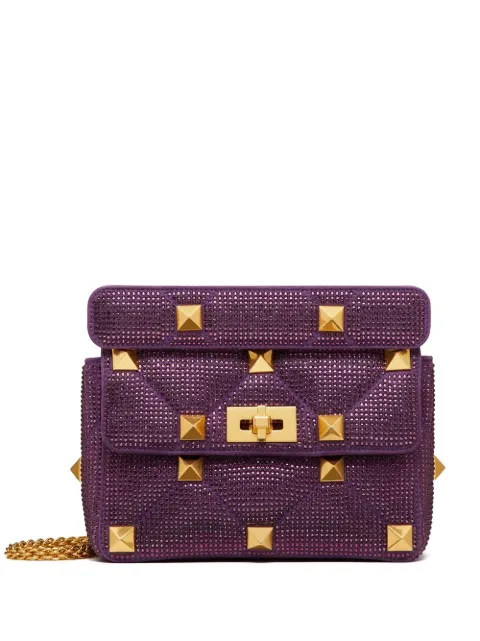 Valentino Garavani medium Roman Stud rhinestone-embellished shoulder bag