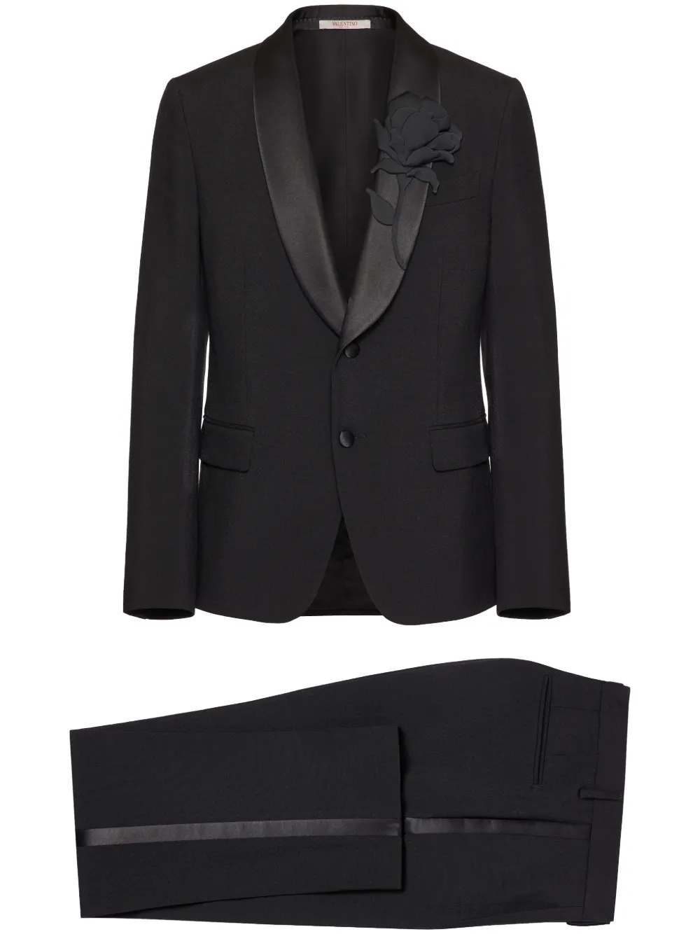 Image 1 of Valentino Garavani flower-patch dinner suit