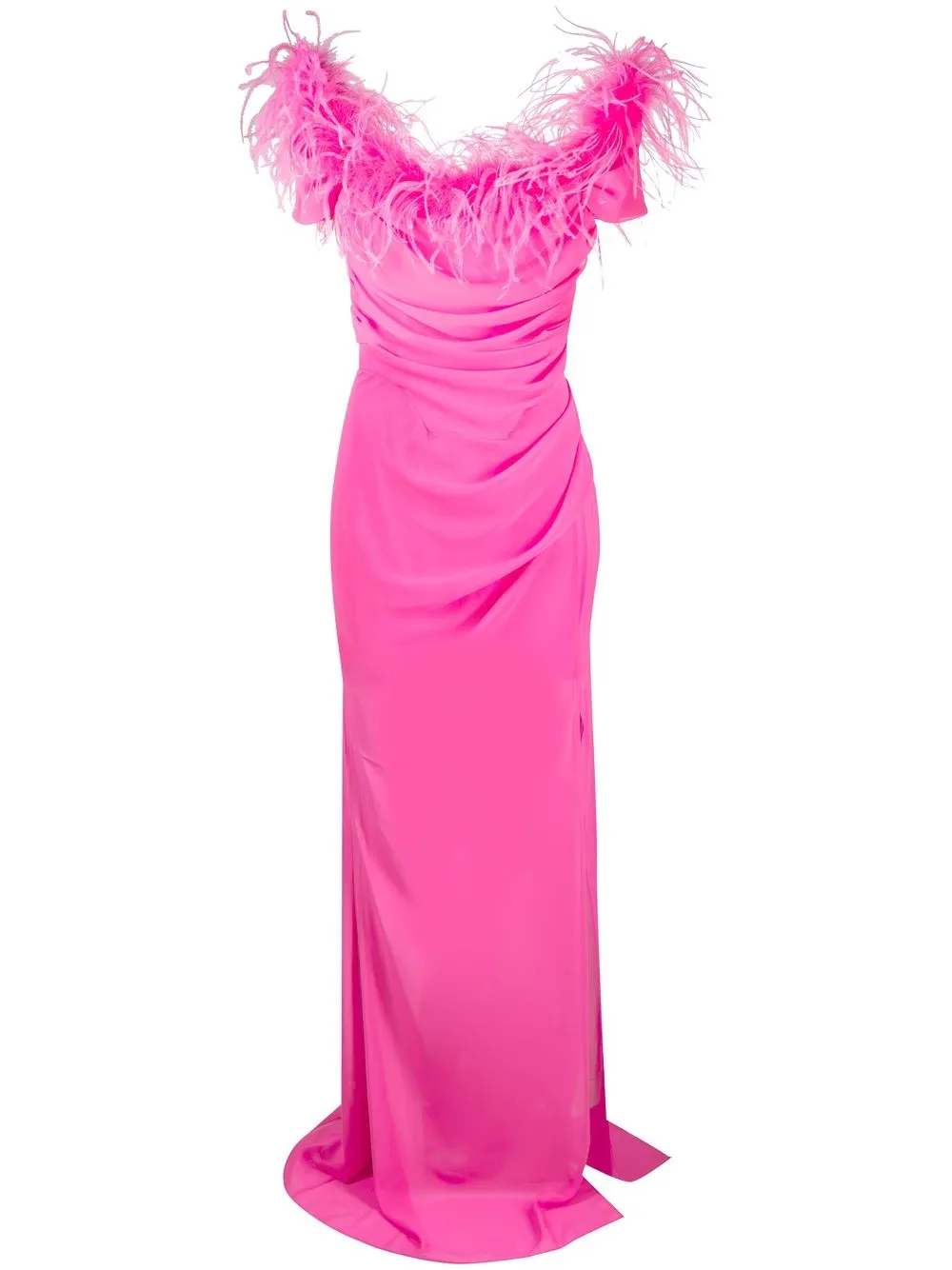 

Giuseppe Di Morabito feather-trim gown - Pink