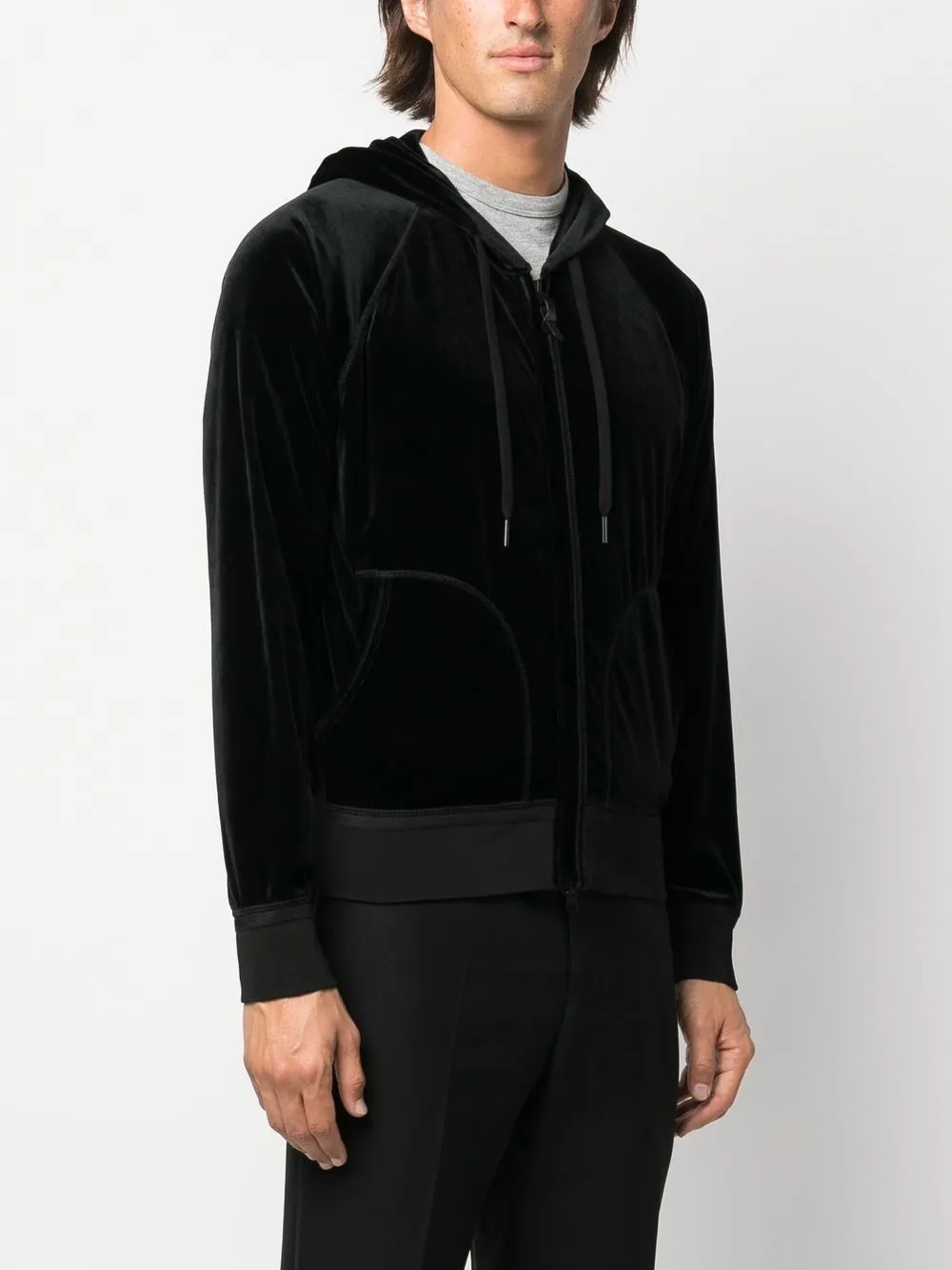 TOM FORD zipup Velvet Hoodie Farfetch