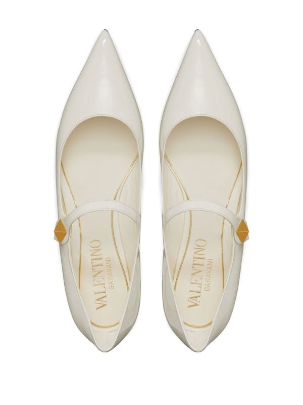 White patent hotsell flat shoes