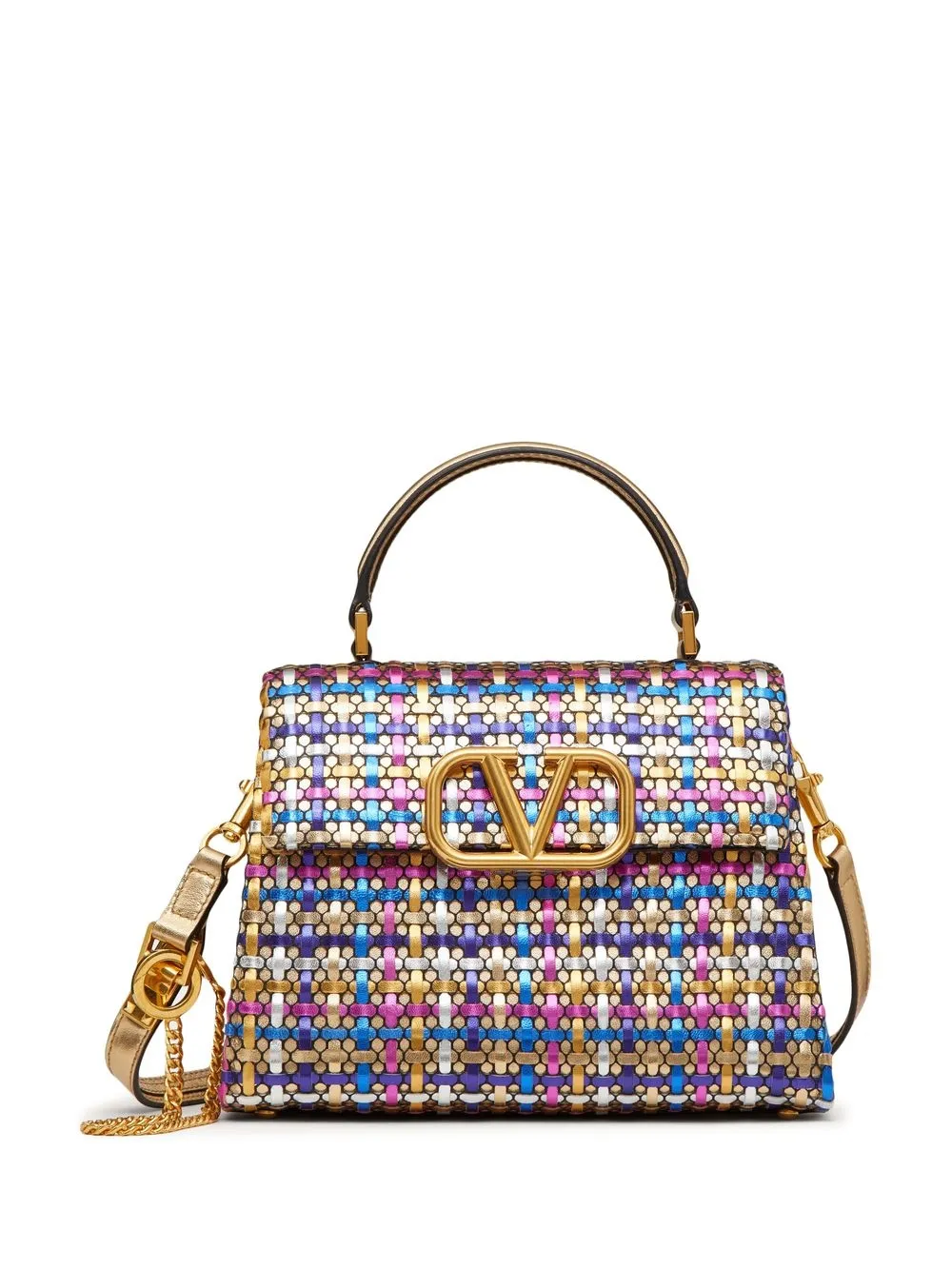 

Valentino Garavani small VSLING woven handbag - Multicolour