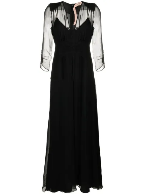 Nº21 V-neck maxi dress