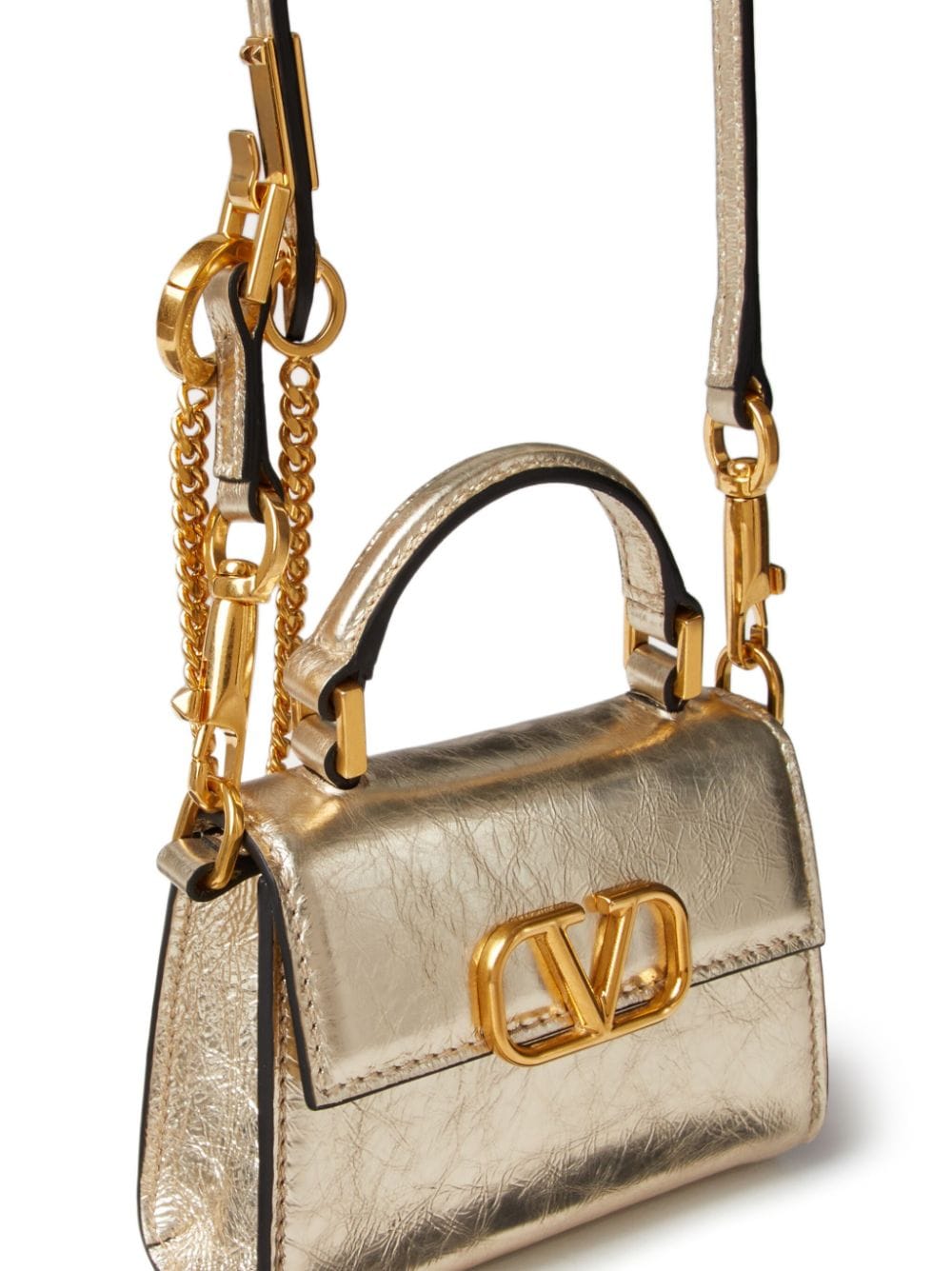 Valentino Garavani Micro VSLING Metallic Handbag - Farfetch