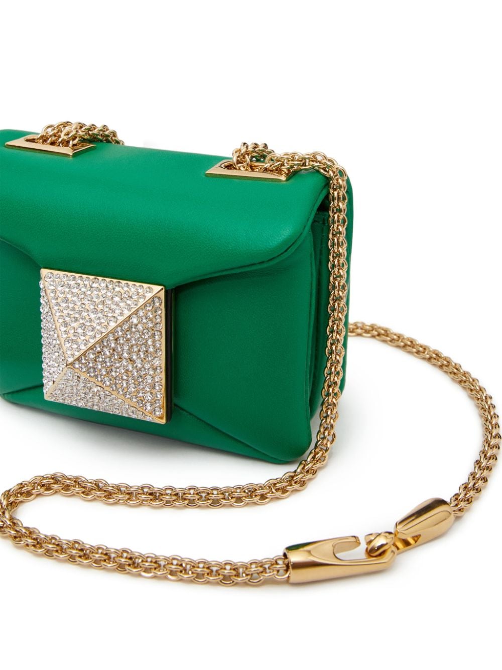 Valentino Garavani Small One Stud Crystal-Embellished Shoulder Bag