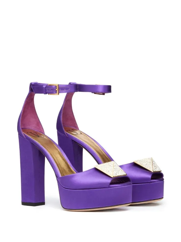 Valentino Garavani One Stud 120mm Platform Sandals | Purple