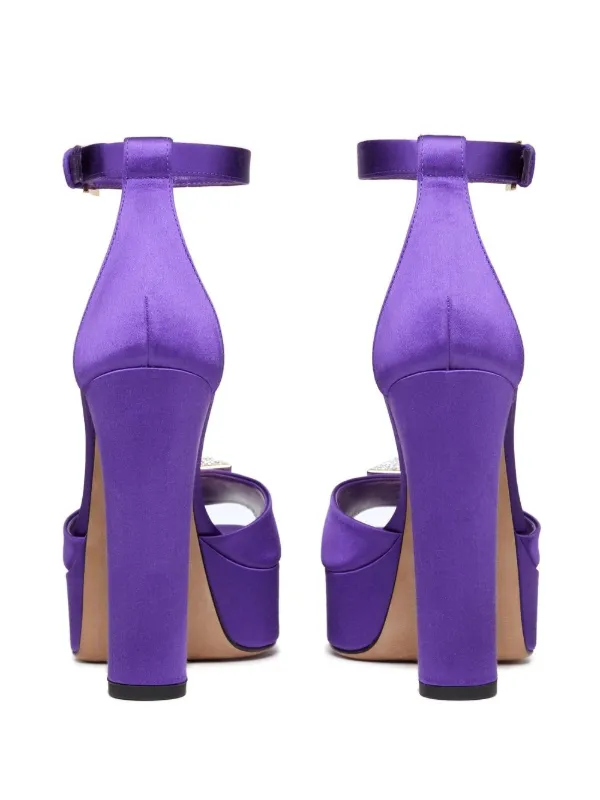 Valentino Garavani One Stud 120mm Platform Sandals Purple