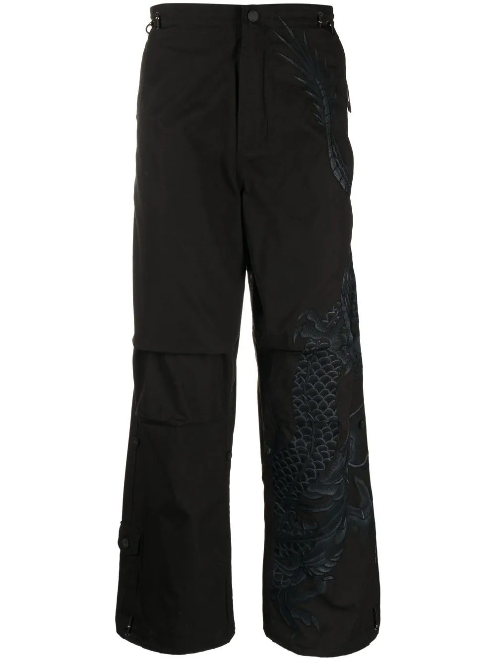 

Maharishi dragon-print straight trousers - Black