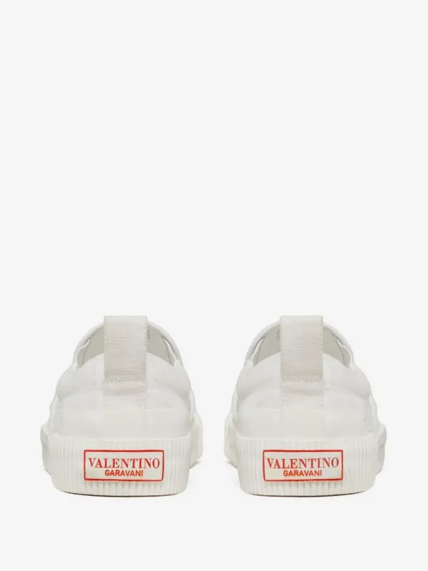 Valentino Vltn Canvas Slip-On Sneaker, White Valentino Vltn Canvas Slip-On Sneaker – Bluefly main image 4