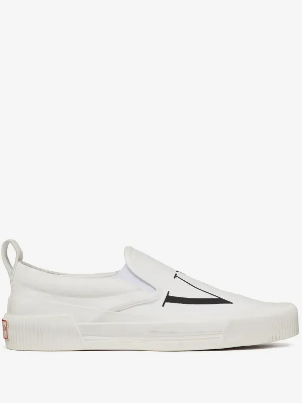 Valentino Vltn Canvas Slip-On Sneaker, White Valentino Vltn Canvas Slip-On Sneaker – Bluefly main image 2