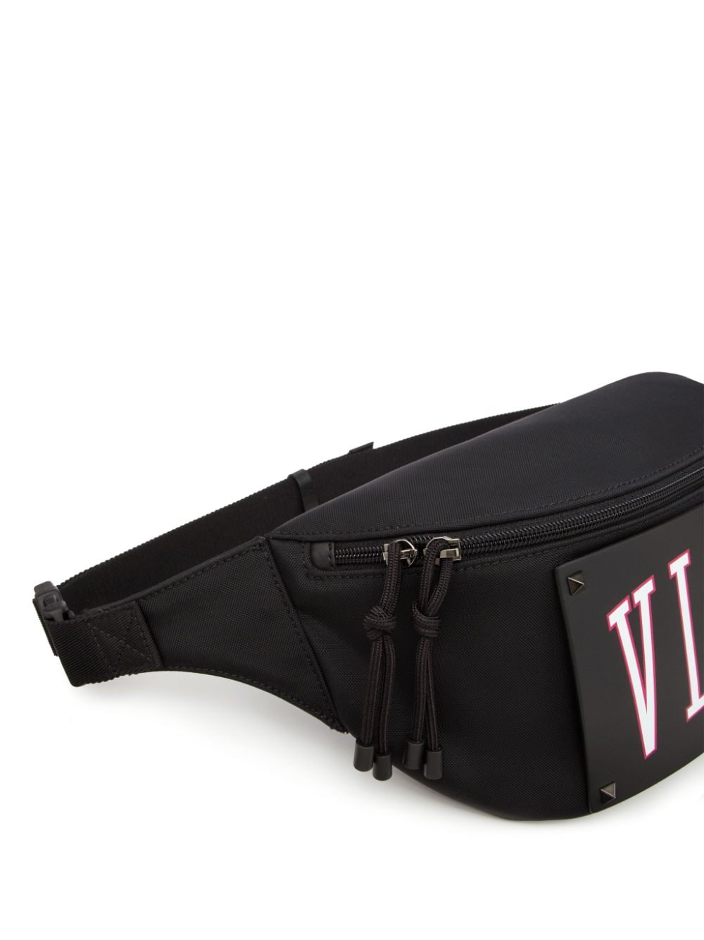 Shop Valentino Vltn Belt Bag In Black