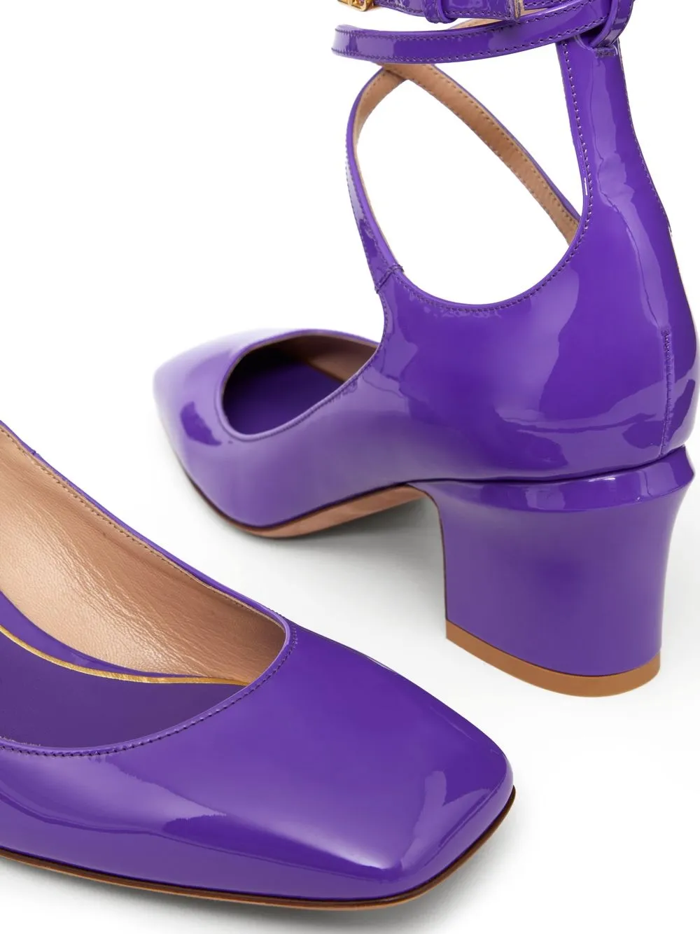 Valentino Garavani  Garavani Tan-go Patent Leather Pump 70mm Woman Electric Violet 41 In Purple