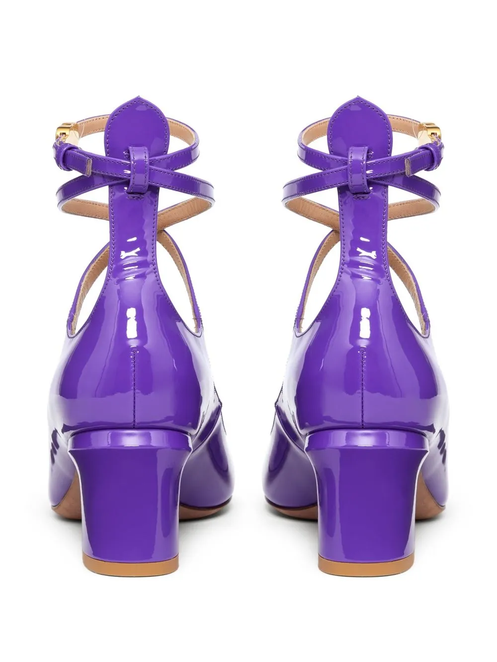 Valentino Garavani  Garavani Tan-go Patent Leather Pump 70mm Woman Electric Violet 41 In Purple