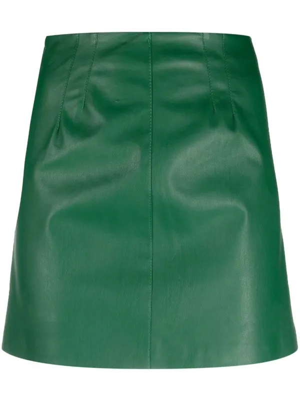 Faux leather clearance mini skirt green