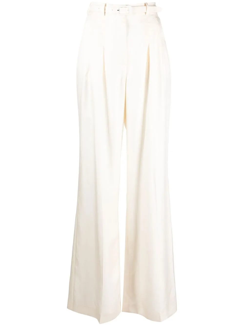 

Gabriela Hearst pantalones anchos con tiro alto - Blanco