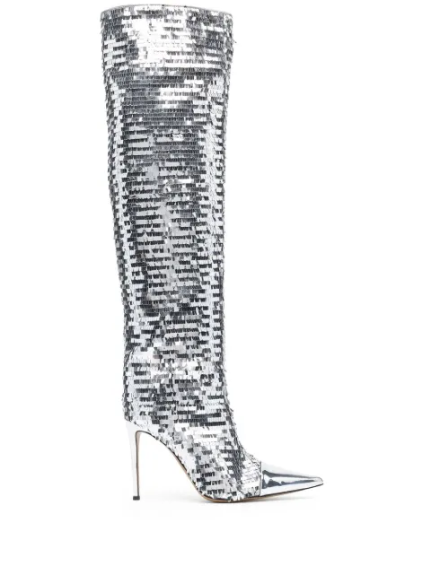 Alexandre Vauthier Clem sequinned knee-high boots