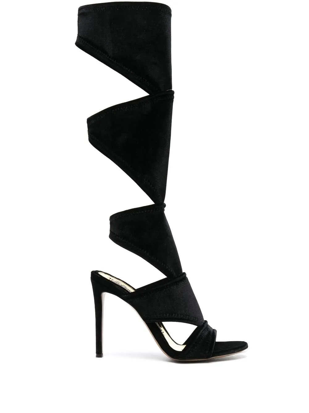 

Alexandre Vauthier Myrthe cut-out leather sandals - Black