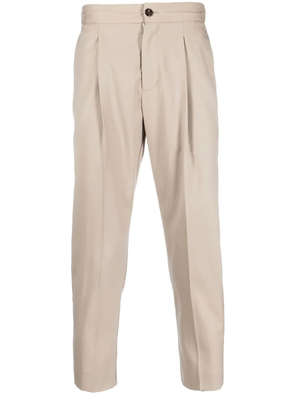 

Attachment pleated cropped trousers - Neutrals