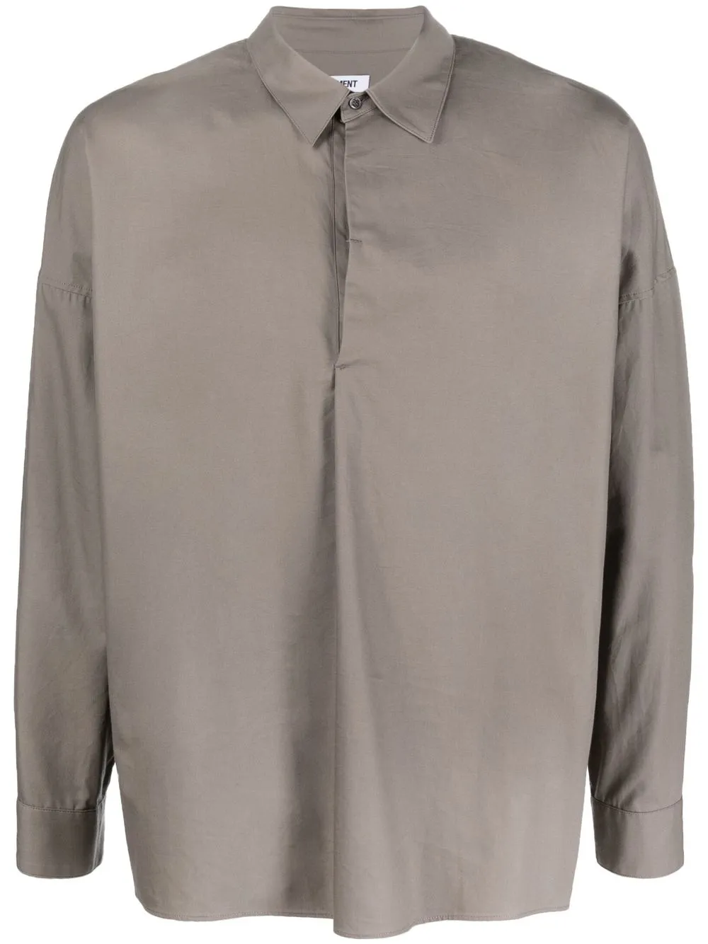 

Attachment button-front long-sleeved shirt - Grey