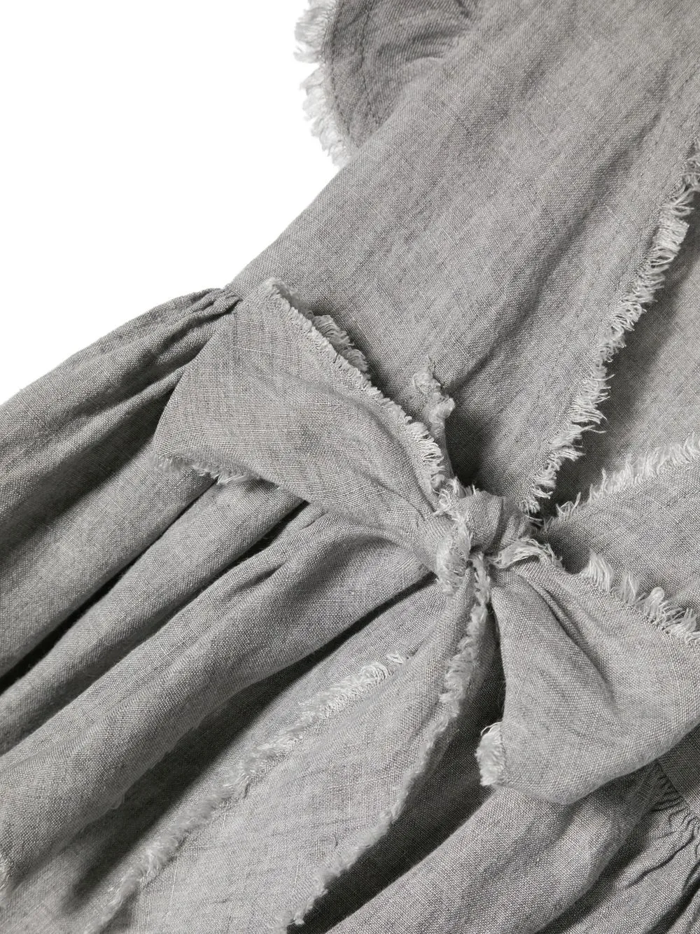 Il Gufo Bow Detail Open Back Dress In Grey