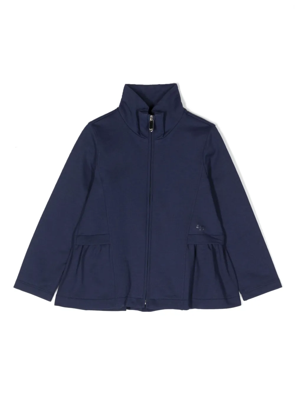Il Gufo ruffled high-neck jacket | Blue | Image 1