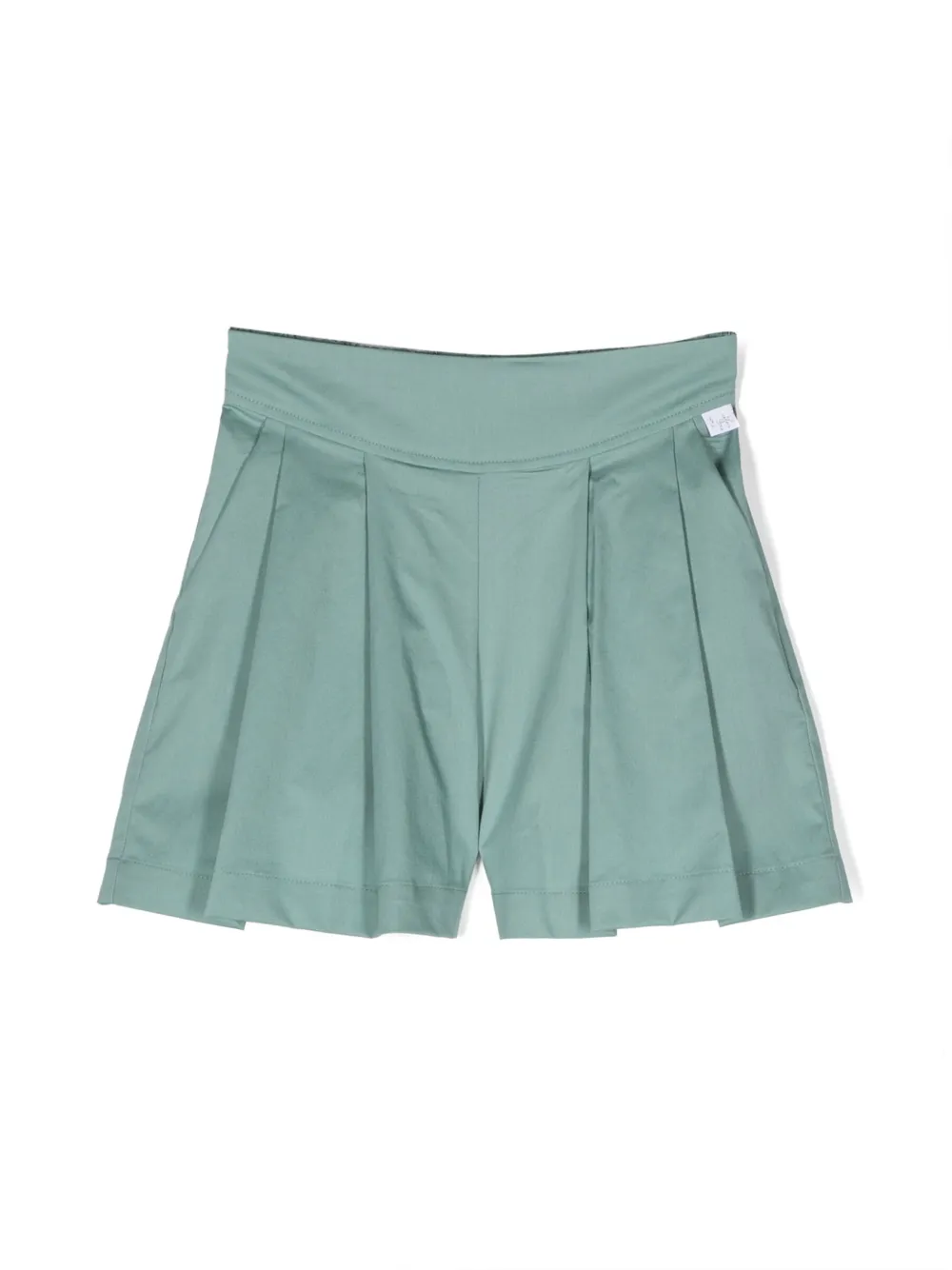 Il Gufo pleated elasticated-waistband shorts | Green | Image 1