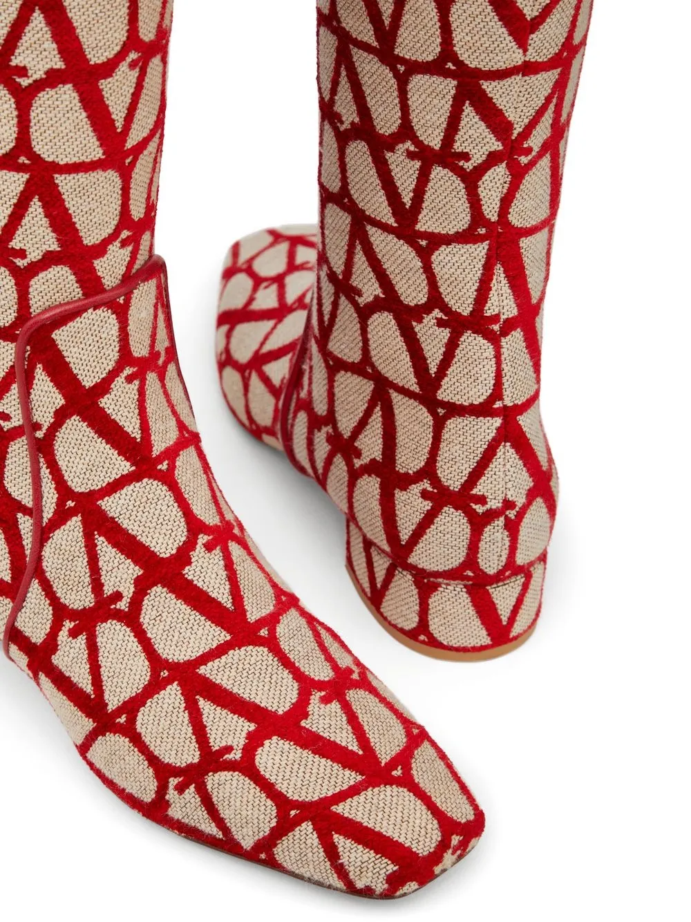 Valentino Garavani Toile Iconographe VLogo Type Boots Farfetch