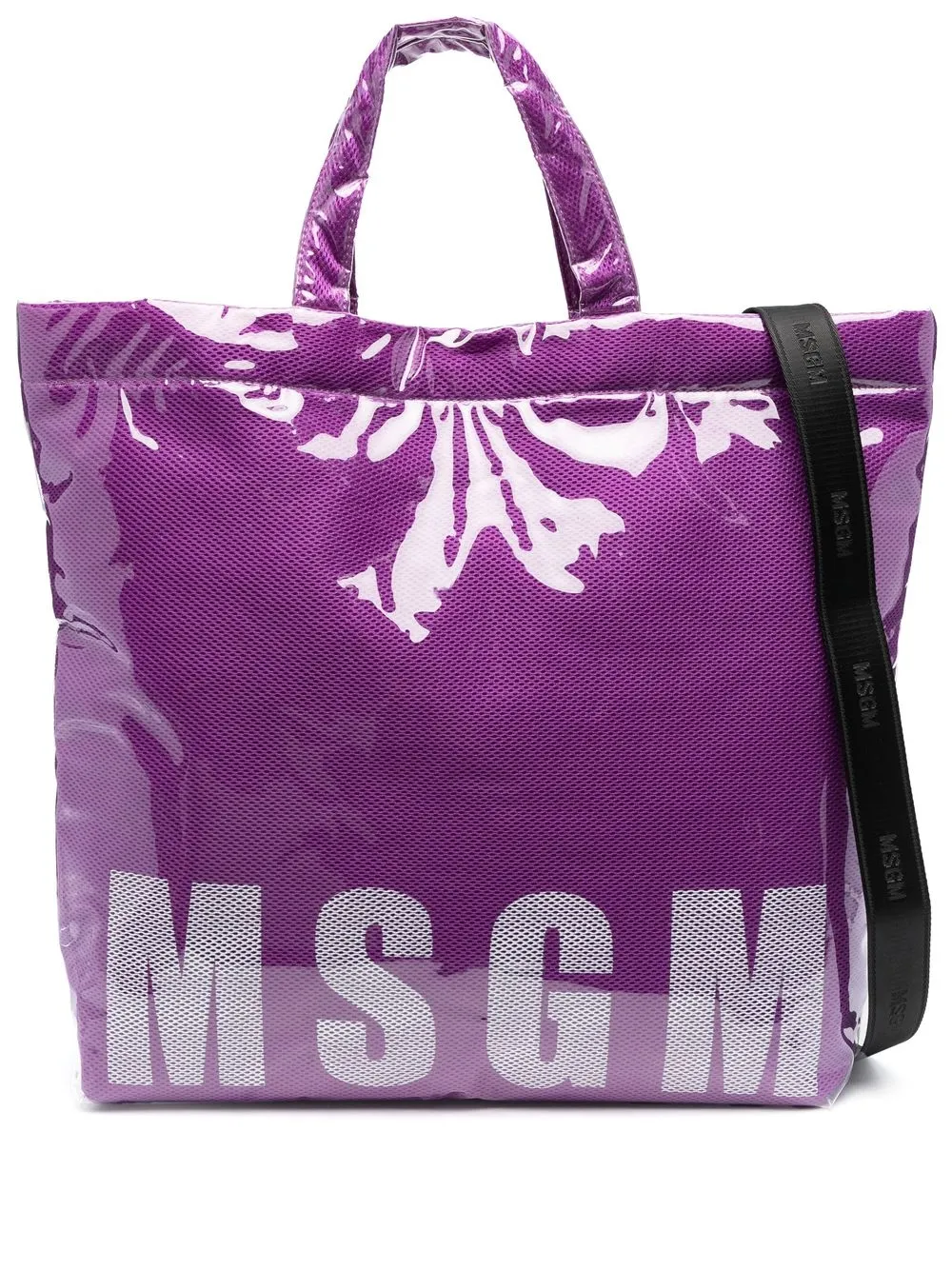 

MSGM logo-print tote bag - Purple