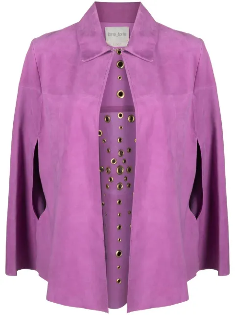 Forte Forte eyelet-detail suede cape
