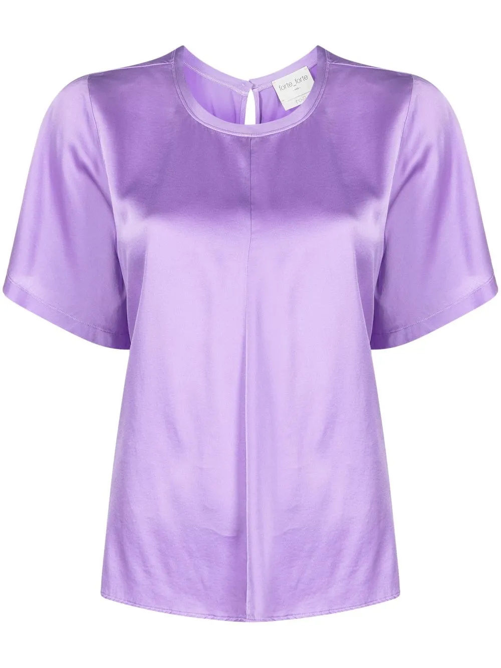 

Forte Forte short-sleeve satin blouse - Purple