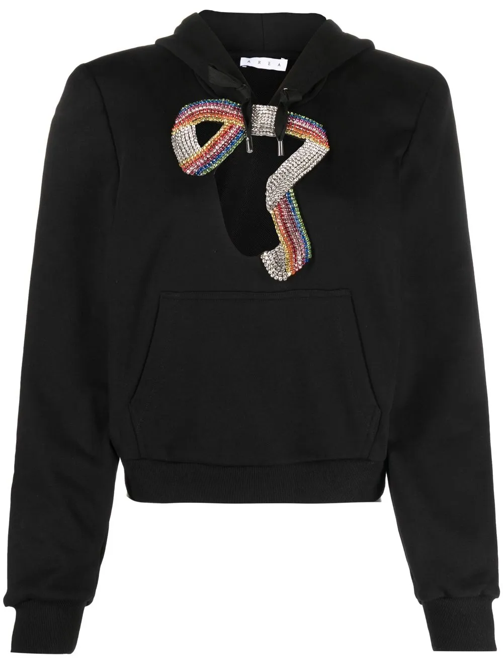 

AREA hoodie con detalles de cristal - Negro