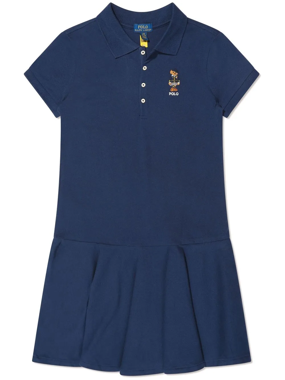 

Ralph Lauren Kids Polo Bear-embroidered polo dress - Blue