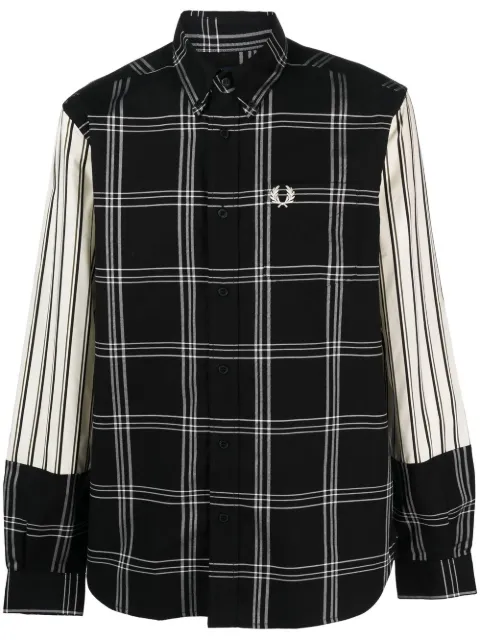 fred perry 格纹长袖衬衫