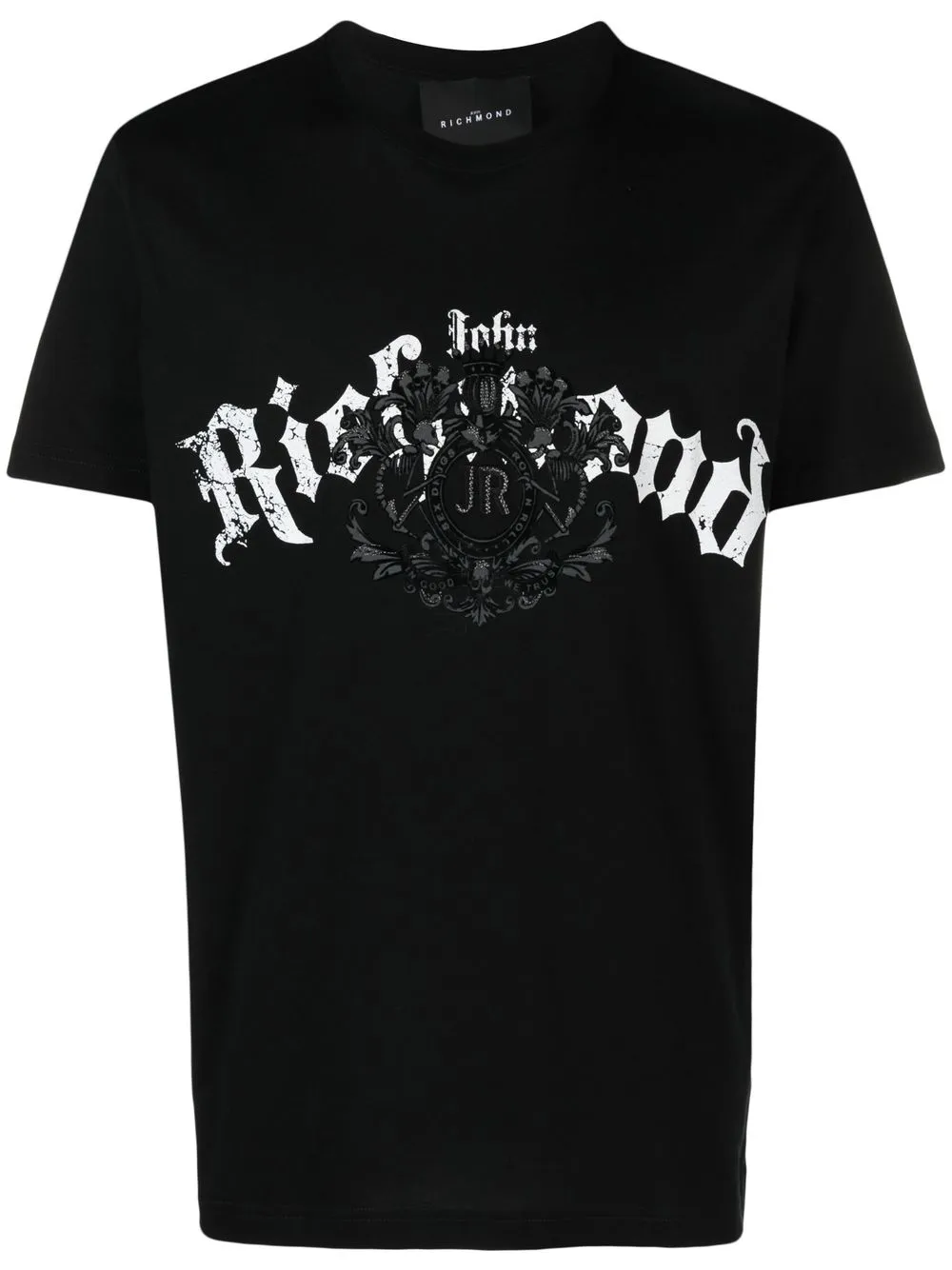 

John Richmond playera con logo gráfico - Negro