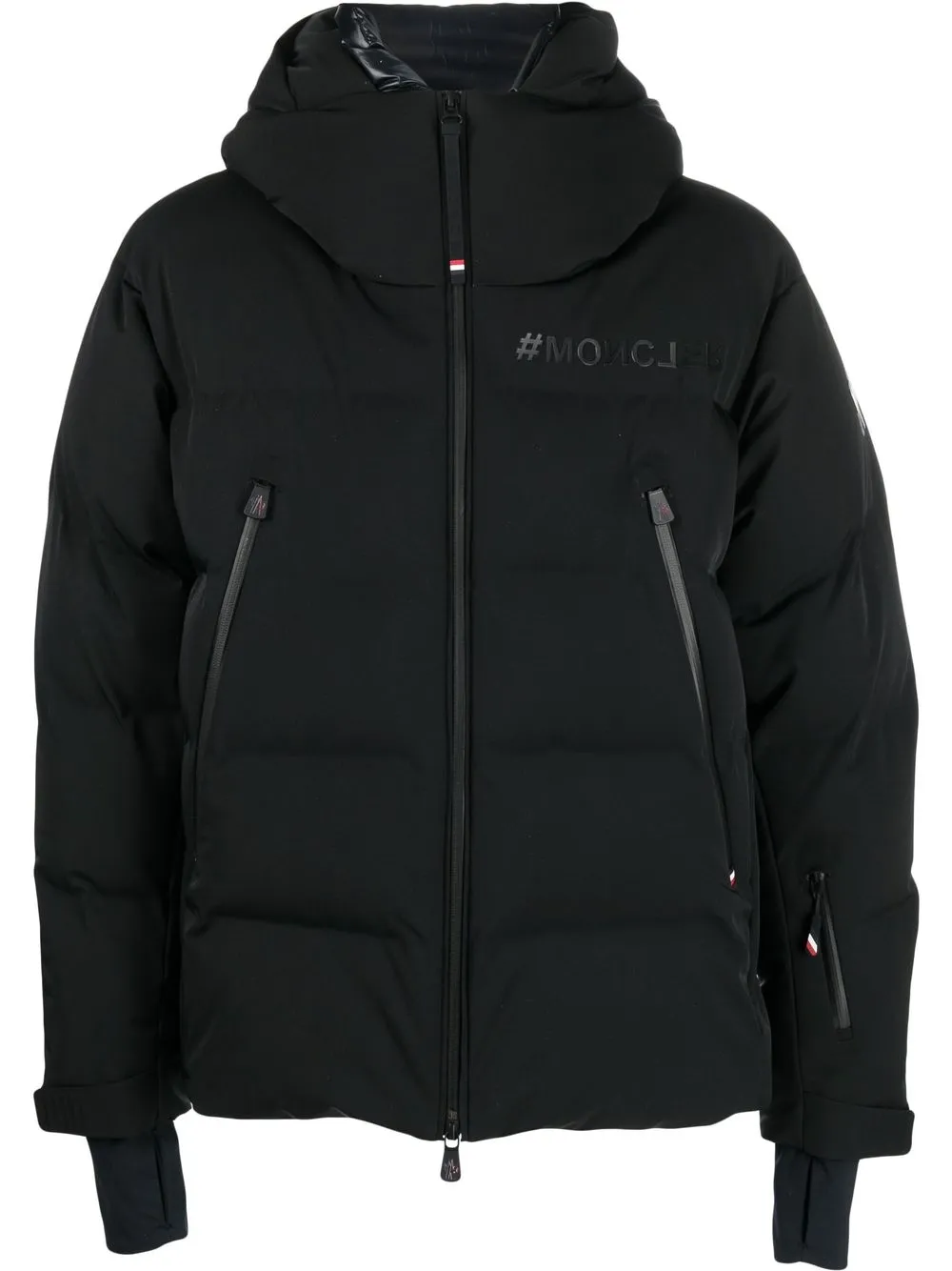 

Moncler Grenoble chest logo-print padded jacket - Black