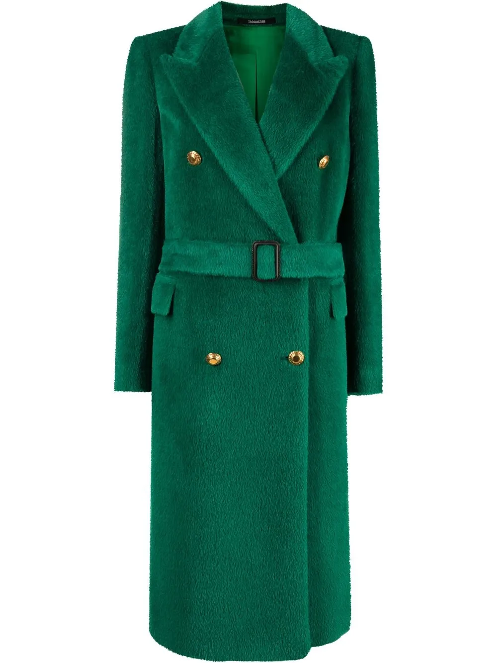 

Tagliatore double-breasted belted coat - Green