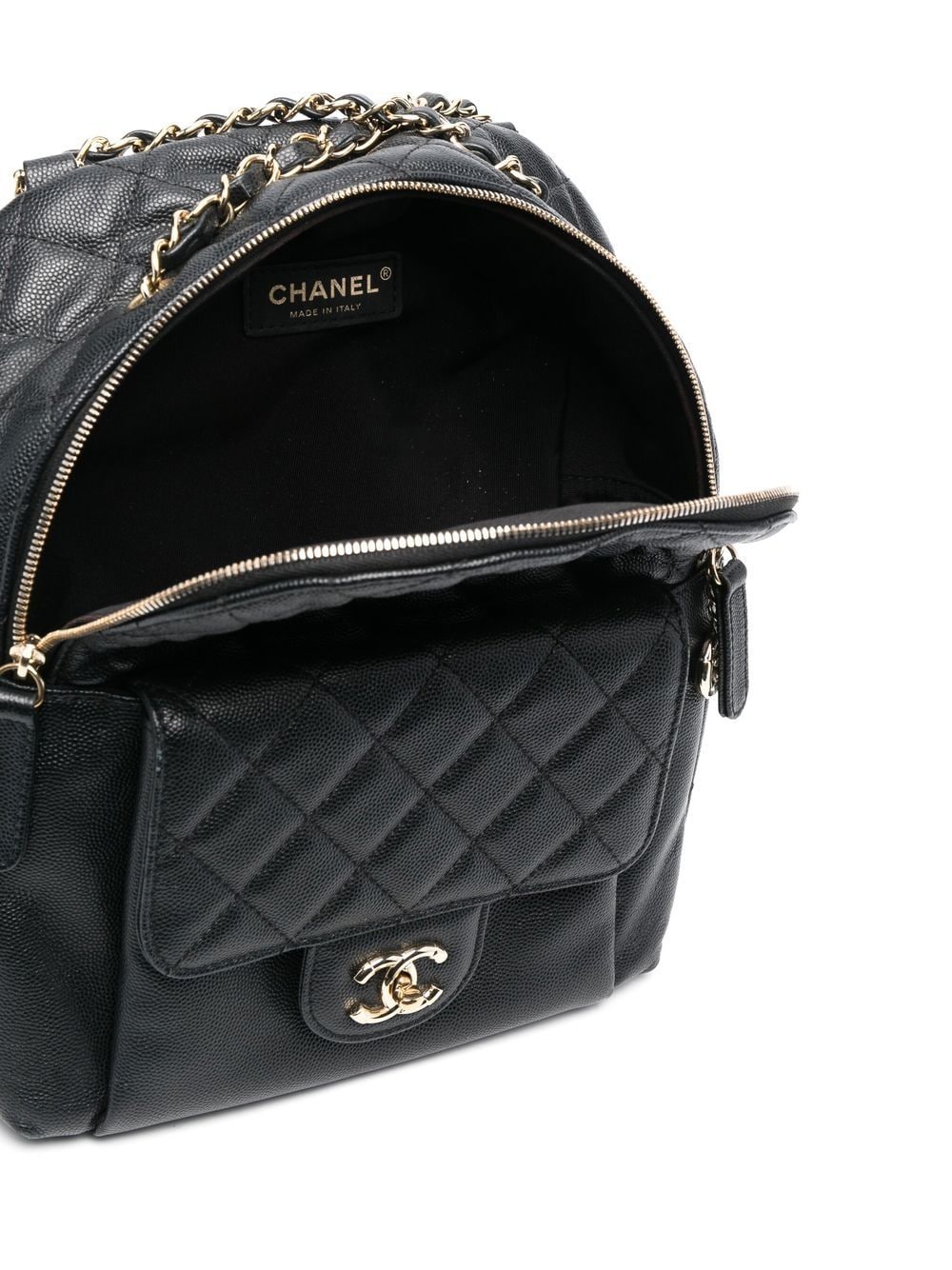 Chanel Pre Owned diamond-quilted CC turn-lock two-way bag - ShopStyle