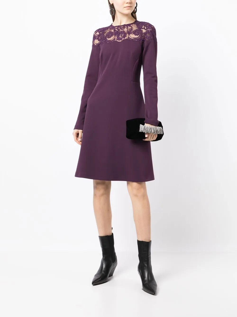 

Ermanno Scervino floral-lace dress - Purple