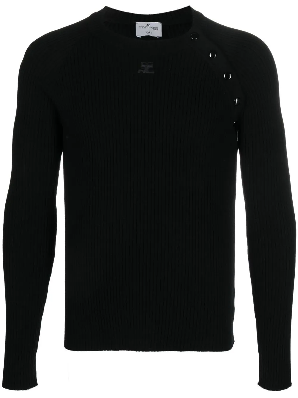 

Courrèges fine knit jumper - Black