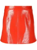 Courrèges logo-patch mini skirt - Red