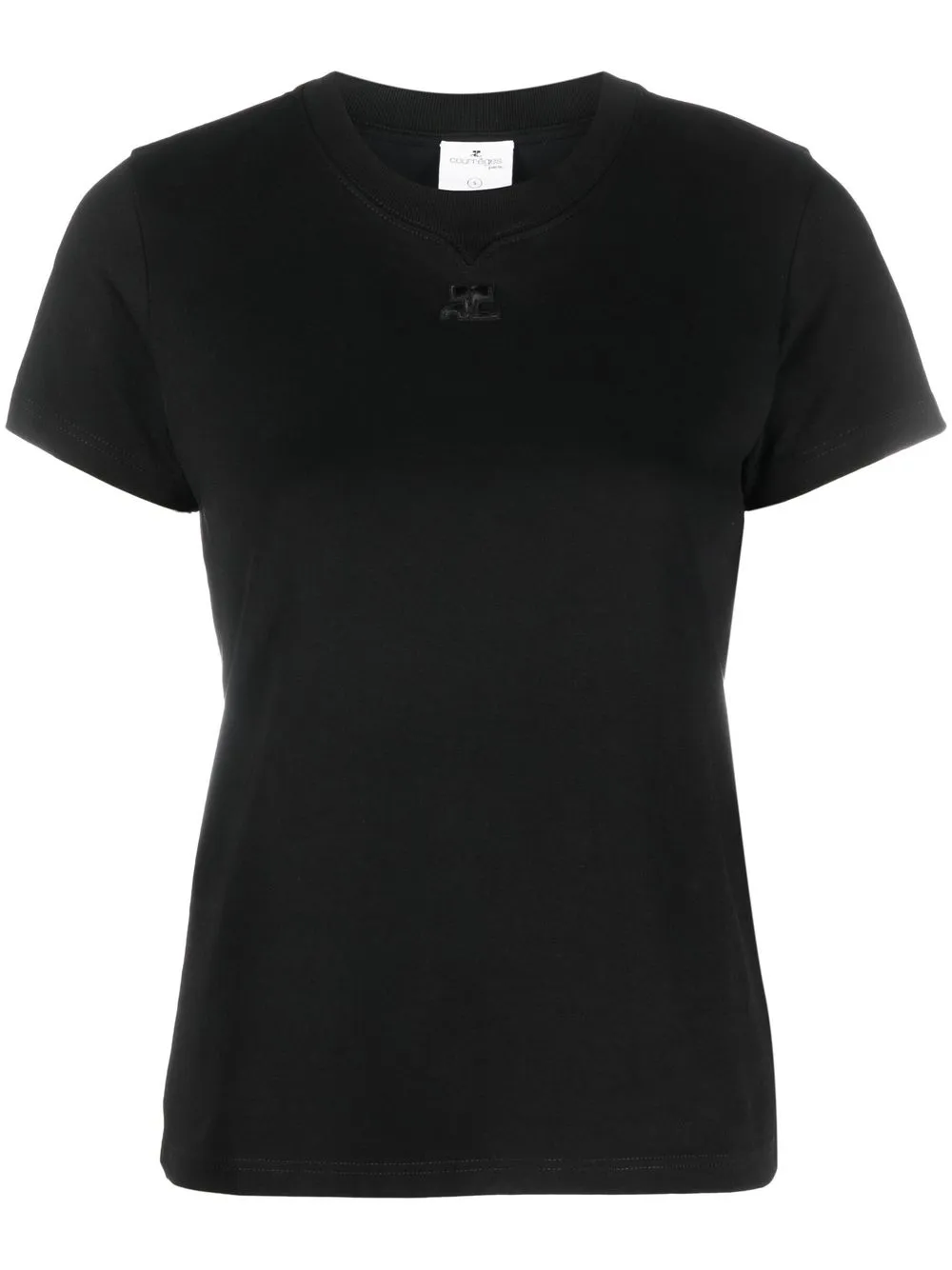 

Courrèges logo-patch short-sleeved T-shirt - Black