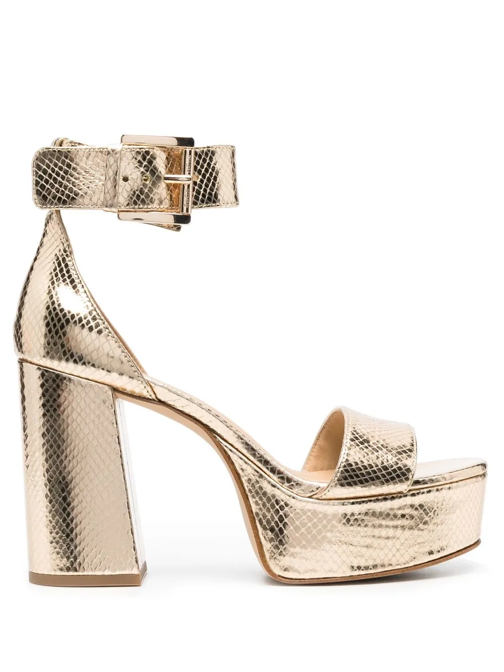 

Michael Kors Tara 110mm metallic sandals - Yellow