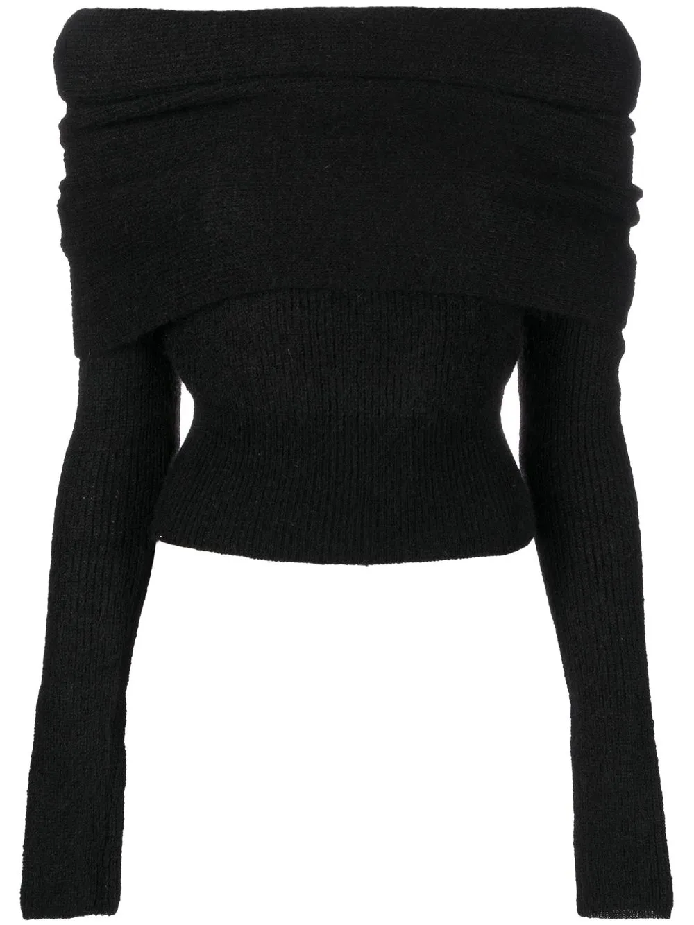 

Philosophy Di Lorenzo Serafini off-shoulder cropped jumper - Black