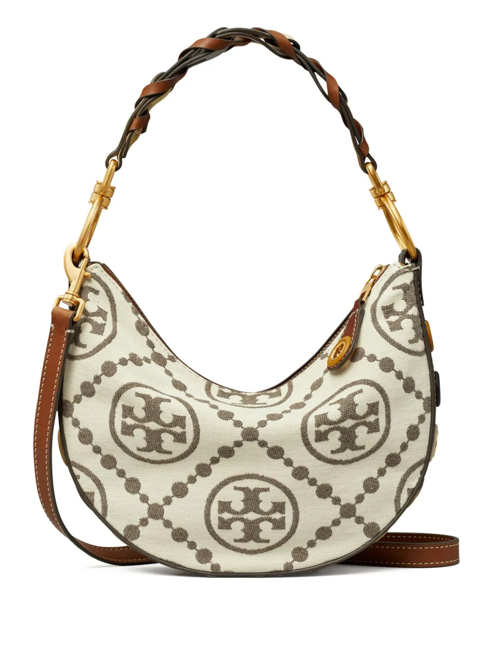 Tory Burch T Monogramjacquard Crescent Bag Farfetch