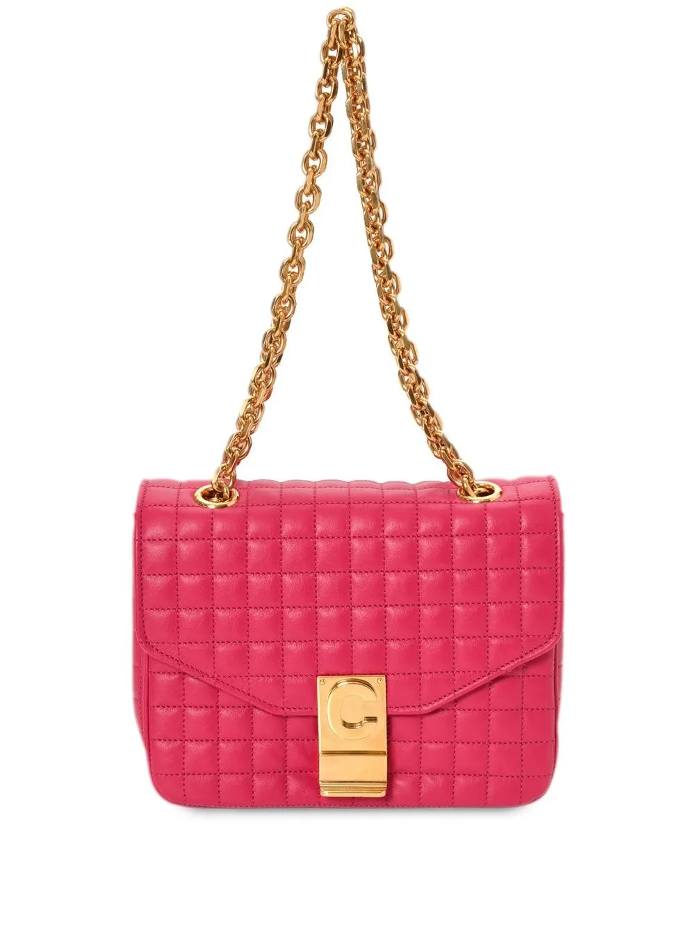 

Céline Pre-Owned logo-plaque quilted shoulder bag - Pink
