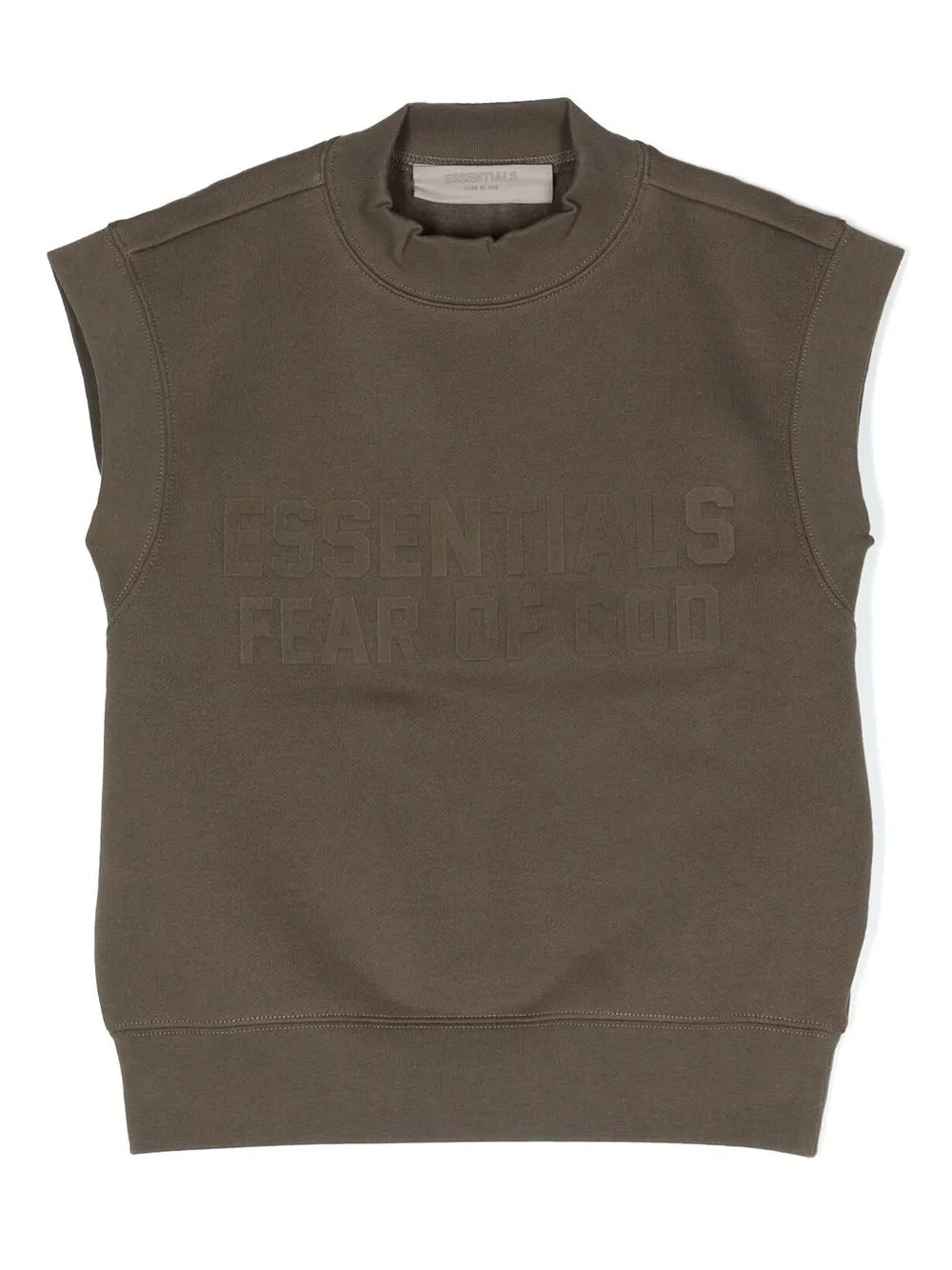 

FEAR OF GOD ESSENTIALS top con logo estampado - Marrón